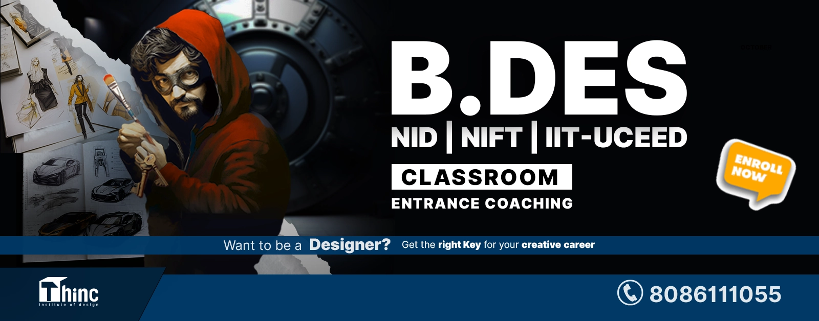 NIFT UCEED NID Entrance coaching banner